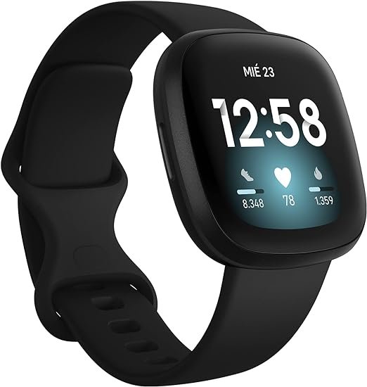 reloj negro fitbit