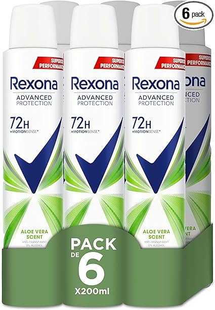 rexona pack seis aloe vera para el gimnasio